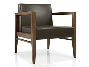 SERENA - Leather easy chair with armrests by JMS - view 2