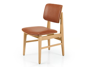 SHANNA M1054WUUST - Leather chair by JMS - view 2