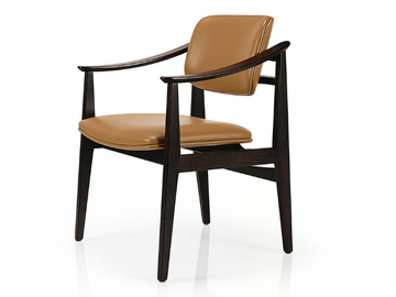 SHANNA M1056CUUST - Leather chair with armrests by JMS - view 2