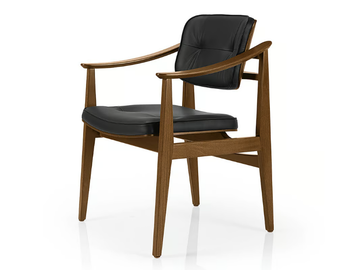 SHANNA M1056CWUUCR - Leather chair with armrests by JMS - view 2