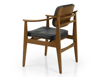 SHANNA M1056CWUUCR - Leather chair with armrests by JMS - view 3