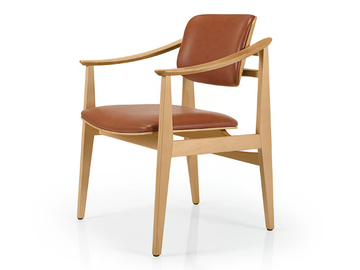 SHANNA M1056CWUUST - Leather chair with armrests by JMS - view 2