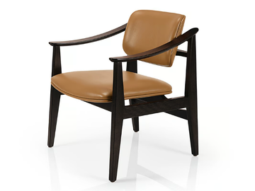 SHANNA M1058UUST - Leather easy chair with armrests by JMS - view 2