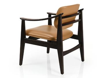 SHANNA M1058UUST - Leather easy chair with armrests by JMS - view 3