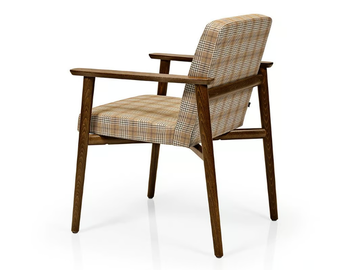 ZOE M1142ST - Upholstered wooden chair with armrests by JMS - view 3