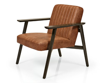 ZOE M1143CV - Leather easy chair by JMS - view 2