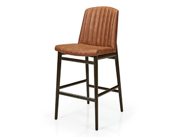ZOE M1144CV - Upholstered wooden barstool with footrest by JMS - view 2