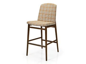 ZOE M1144ST - Upholstered wooden barstool with footrest by JMS - view 2