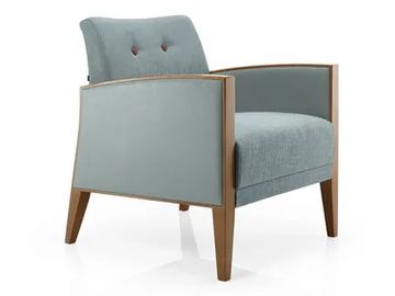 CASSIS - Tufted fabric easy chair with armrests by JMS - view 2