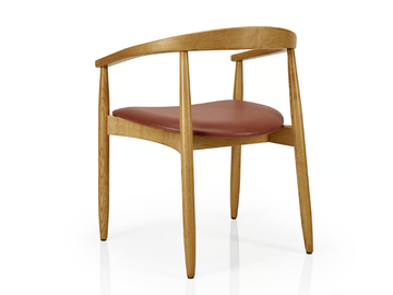 JOANNA - Wooden restaurant chair open back by JMS - view 3