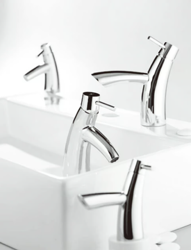 TAI CHI - Countertop single handle 1 hole chromed brass washbasin mixer by JUSTIME - view 3