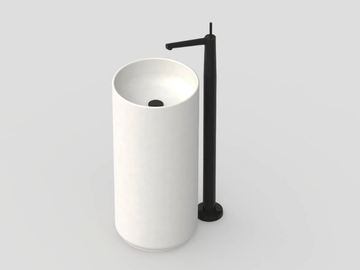 CHAPTER - Floor standing single handle washbasin mixer by JUSTIME - view 2