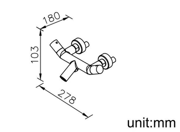 YES - Wall-mounted single handle chromed brass bathtub mixer by JUSTIME - view 3