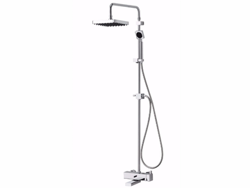 MARK II - Wall-mounted chromed brass shower panel with hand shower by JUSTIME - view 2