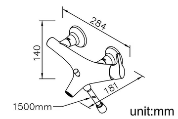NATURE - Wall-mounted single handle chromed brass bathtub mixer with flexible hose by JUSTIME - view 3