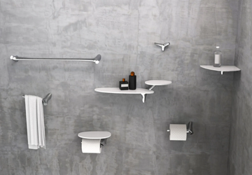NATURE - Chromed brass toilet roll holder / soap dish by JUSTIME - view 3