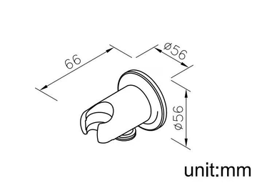 PAN I - Handshower holder with supply elbow by JUSTIME - view 3