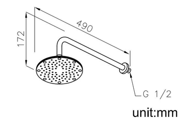 STILL ONE - Wall-mounted chromed brass overhead shower by JUSTIME - view 3