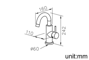STILL ONE - Countertop stainless steel washbasin mixer by JUSTIME - view 3