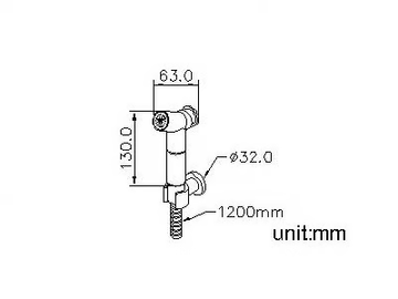 YES - Sprayer with wall bracket and hose (brass) by JUSTIME - view 3