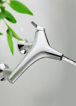 NATURE - Wall-mounted single handle chromed brass bathtub mixer by JUSTIME - view 3