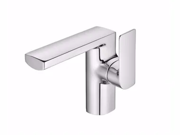 ARCH - Countertop single handle 1 hole chromed brass washbasin mixer by JUSTIME - view 2