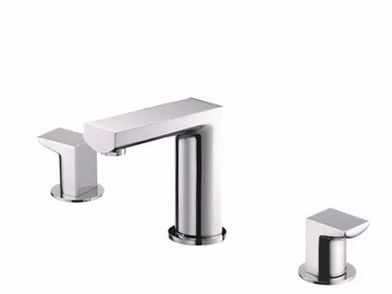 ARCH - 3 hole countertop brass washbasin tap by JUSTIME - view 2