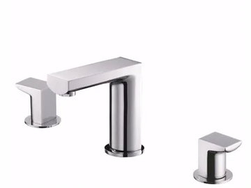 ARCH - 3 hole countertop brass washbasin tap by JUSTIME - view 2
