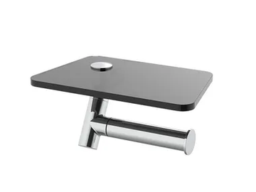YES - Tempered glass toilet roll holder with shelf by JUSTIME - view 2
