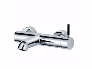 PAN I - Wall-mounted chromed brass bathtub mixer by JUSTIME - view 2