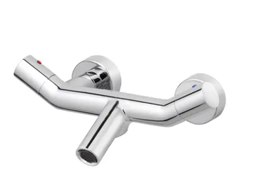 YES - Wall-mounted single handle chromed brass bathtub mixer by JUSTIME - view 2