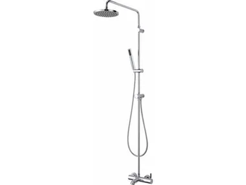 PAN I - Wall-mounted chromed brass shower system with hand shower by JUSTIME - view 2