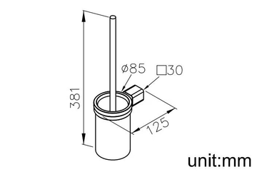 MARK - Wall-mounted satin glass toilet brush by JUSTIME - view 3