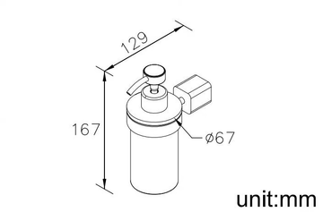 MARK - Wall-mounted glass Bathroom soap dispenser by JUSTIME - view 3