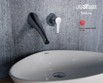 NATURE - 2 hole wall-mounted chromed brass washbasin tap by JUSTIME - view 3