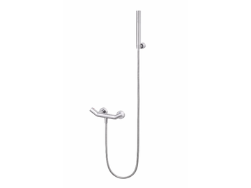 YES - Single handle chromed brass shower mixer with hand shower by JUSTIME - view 3