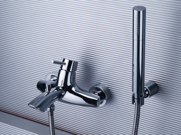 TAI CHI - Wall-mounted single handle bathtub mixer with hand shower by JUSTIME - view 3