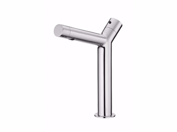 YES - Countertop single handle chromed brass washbasin mixer with adjustable spout by JUSTIME - view 2