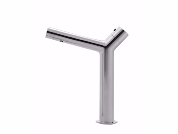 YES - Countertop single handle chromed brass washbasin mixer with adjustable spout by JUSTIME - view 3