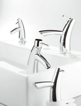TAI CHI - Countertop single handle 1 hole chromed brass washbasin mixer by JUSTIME - view 3