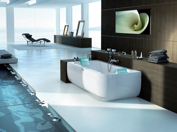 AQUASOUL DOUBLE - Hydromassage rectangular bathtub with chromotherapy by Jacuzzi® - view 3
