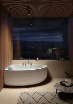AQUASOUL OFFSET - Hydromassage corner bathtub with chromotherapy by Jacuzzi® - view 3
