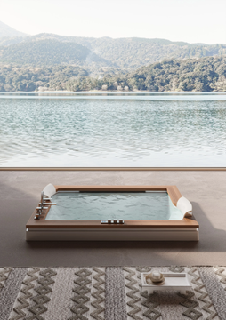 AURA PLUS - 2 seater built-in hydromassage bathtub by Jacuzzi® - view 3