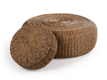 DONUT - Round wicker garden pouf by Jardinico - view 2