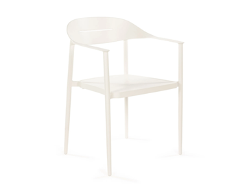KUDOS - Stackable powder coated aluminium chair with armrests by Jardinico - view 2
