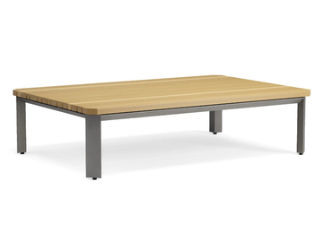 MAUROO - Low aluminium and wood garden side table by Jardinico - view 3