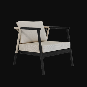 NERO - Teak easy chair with armrests by Jardinico - view 3