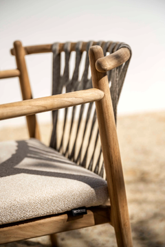 NOA - Teak garden chair with armrests by Jardinico - view 3