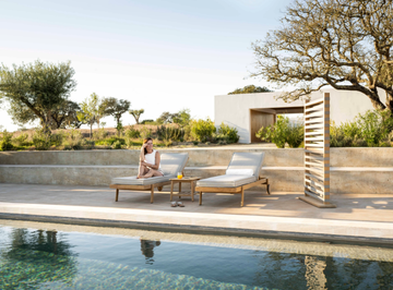 NOA - Square teak garden side table by Jardinico - view 3