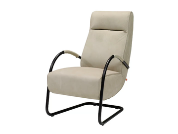 HOWARD - Cantilever leather armchair with armrests by Jess - view 3